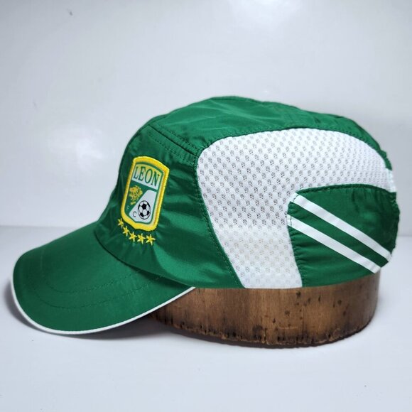 Pirma Hat Cap Leon Mexico FC Soccer Logo Hook & Loop Green Breathable Cycling - Picture 9 of 13